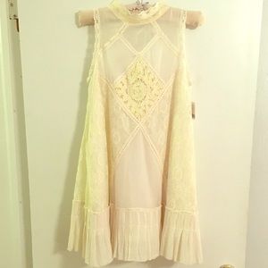 Never worn Free People linen mini dress!